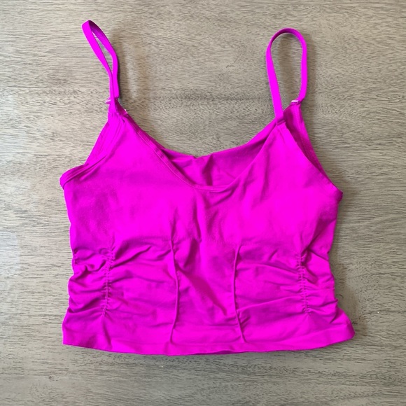 NWOT! FP Free People Movement Good Karma Ruched Crop Tank Sz M/L - Picture 6 of 8